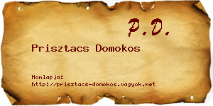 Prisztacs Domokos névjegykártya